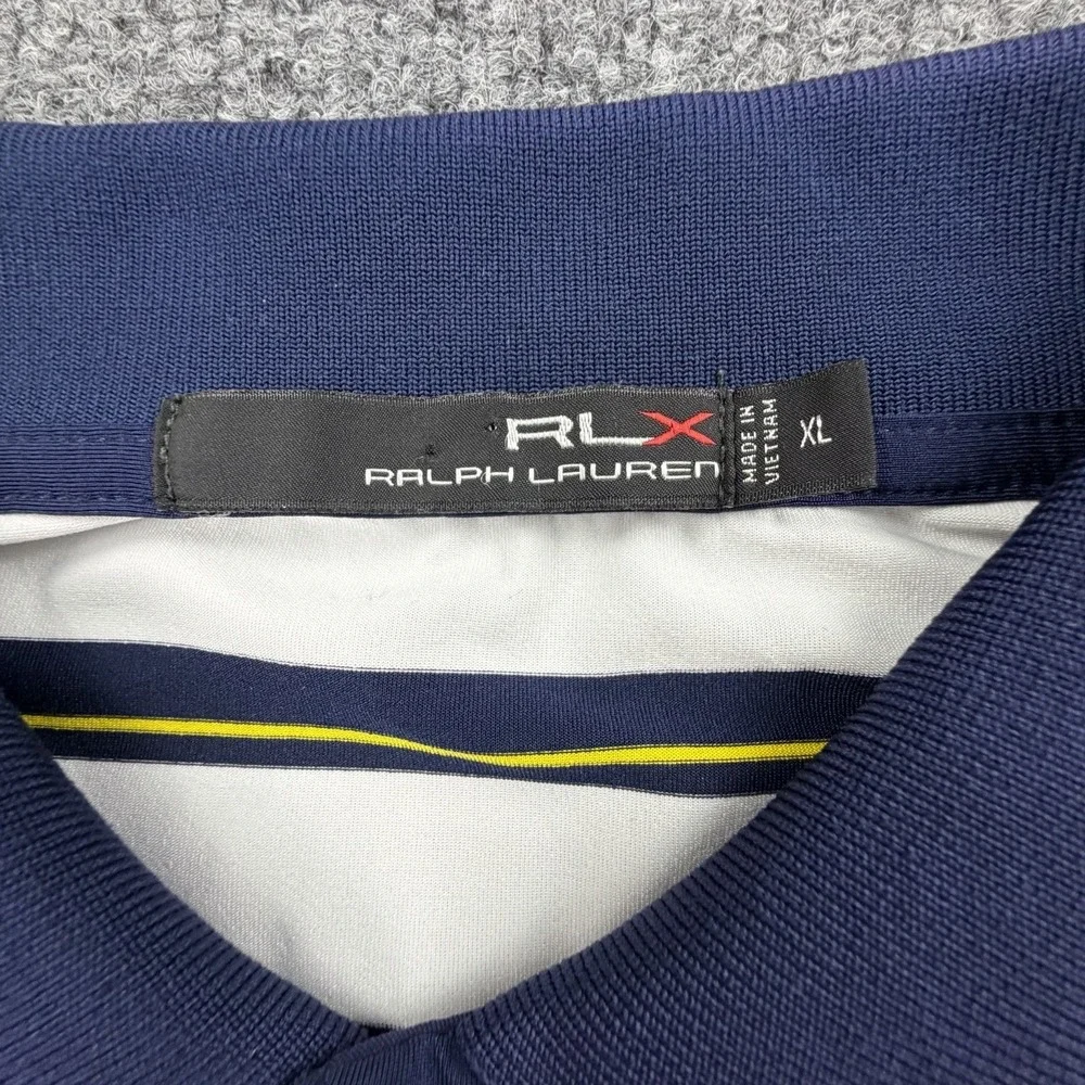 RLX Ralph Lauren Polo Golf Shirt‎ XL Striped Performance Callaway Logo